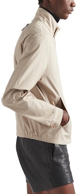 프라다 SS23 솔리드 컬러 코튼 블렌드 롱슬리브 자켓 라임스톤 그레이. SGC246-12NS-F0A08-S-231 Purchase 프라다 SS23 솔리드 컬러 코튼 블렌드 롱슬리브 자켓 라임스톤 그레이. SGC246-12NS-F0A08-S-231