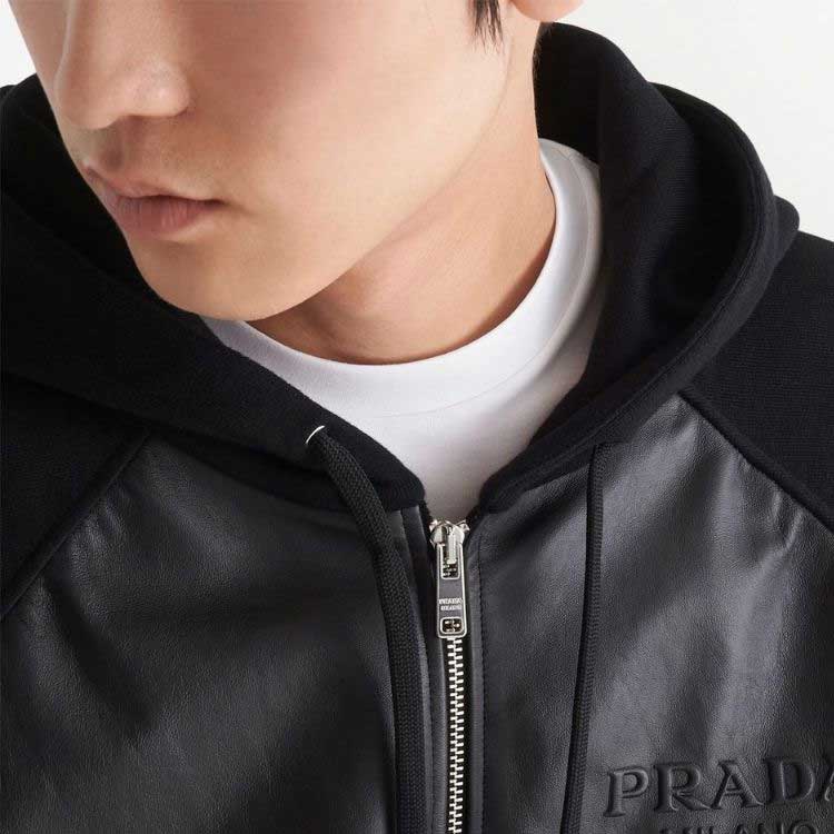 Sizing プラダ SS23 無地フード付きジャケット UJL81A-12K0-F0002-S-231