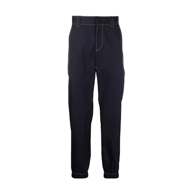 PRADA SS23 Solid Color Knit Jogger Sweatpants Straight Fit. SPH284-12VC-F022E