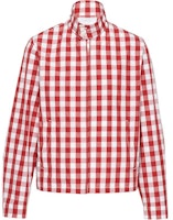 PRADA SS23 White Red Checkered Zip-Up Jacket SGC246-12OB-F0970-S-231 PRADA SS23 White Red Checkered Zip-Up Jacket SGC246-12OB-F0970-S-231