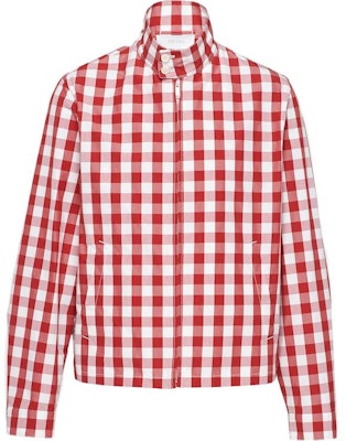 PRADA SS23 White Red Checkered Zip-Up Jacket SGC246-12OB-F0970-S-231 Buy PRADA SS23 White Red Checkered Zip-Up Jacket SGC246-12OB-F0970-S-231