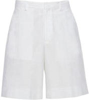 PRADA SS23 White Solid Color Stretch Bermuda Casual Shorts. SPH213-1VJP-F0009-S-221 PRADA SS23 White Solid Color Stretch Bermuda Casual Shorts. SPH213-1VJP-F0009-S-221