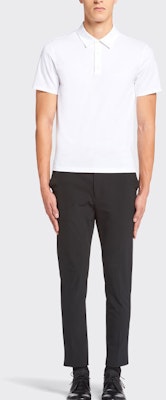 PRADA SS23 Polo Blanco de Algodón Elástico de Manga Corta. UJN714-1YDP-F0009-S-211 Lookbook PRADA SS23 Polo Blanco de Algodón Elástico de Manga Corta. UJN714-1YDP-F0009-S-211