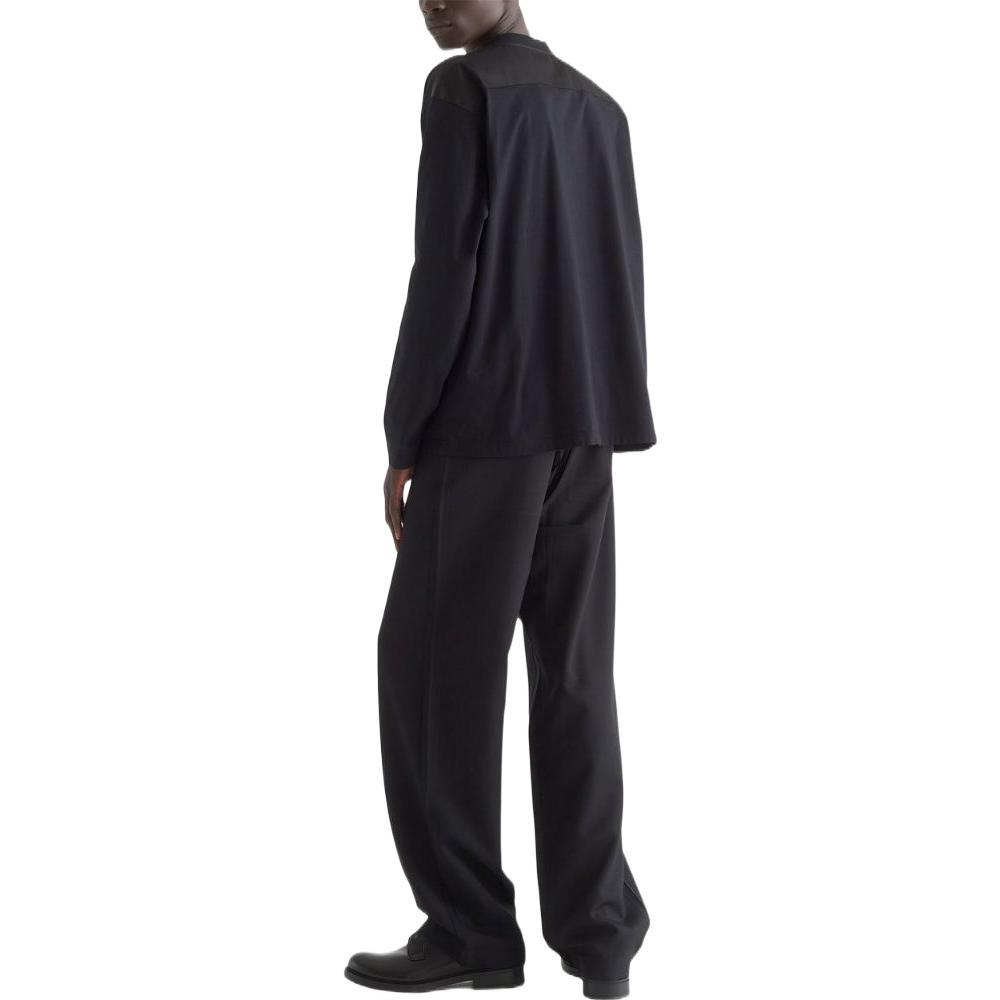 Shop PRADA SS23 Black  Long-Sleeve Logo Print Crewneck Casual T-Shirt. UJL70A-12H4-F0002-S-231