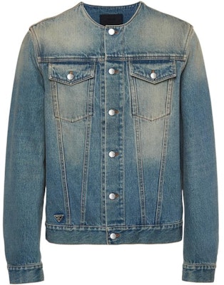 普拉达 SS23 做旧牛仔夹克 浅蓝色 GEB229-12K1-F0V3N-S-231 Buy 普拉达 SS23 做旧牛仔夹克 浅蓝色 GEB229-12K1-F0V3N-S-231
