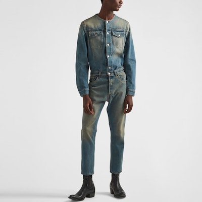 普拉达 SS23 做旧牛仔夹克 浅蓝色 GEB229-12K1-F0V3N-S-231 Lookbook 普拉达 SS23 做旧牛仔夹克 浅蓝色 GEB229-12K1-F0V3N-S-231