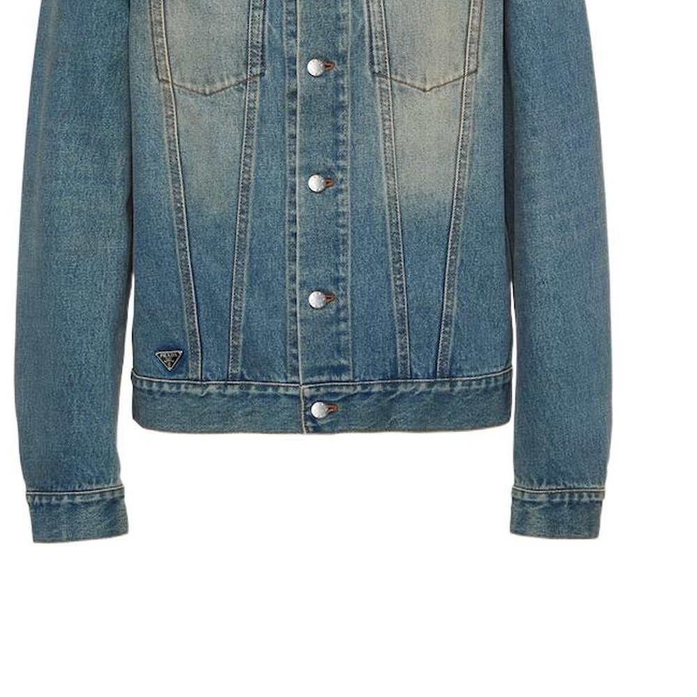 Details for 普拉达 SS23 做旧牛仔夹克 浅蓝色 GEB229-12K1-F0V3N-S-231