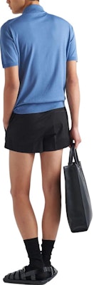 PRADA SS23 標誌印花男士藍色短袖Polo衫 UMB267-1ZLE-F0154 Shop PRADA SS23 標誌印花男士藍色短袖Polo衫 UMB267-1ZLE-F0154