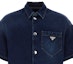 Purchase PRADA SS23 男士海軍藍寬鬆丹寧短袖防曬襯衫 GEC067-13HO-F0008-S-212