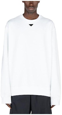 PRADA SS23 男款白色寬鬆長袖圓領T恤 UJL26A-11LN-F0009-S-232 Buy PRADA SS23 男款白色寬鬆長袖圓領T恤 UJL26A-11LN-F0009-S-232