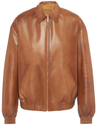 Prada SS23 Solid Brown Zip-Up Collared Long Sleeve Jacket UPW468-13CRF-098L-S-231 Buy Prada SS23 Solid Brown Zip-Up Collared Long Sleeve Jacket UPW468-13CRF-098L-S-231