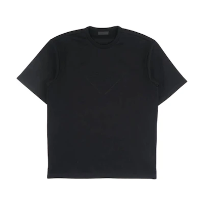 PRADA SS23 Solid Color Logo Crewneck Short Sleeve T-Shirt Men’s Black UJN815-11OQ-F0002-S-221