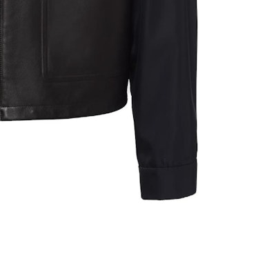 PRADA SS23 Solid Logo Patch Zip Casual Jacket for Men - Black SGC182-1WQ8-F0002-S-231 Sizing PRADA SS23 Solid Logo Patch Zip Casual Jacket for Men - Black SGC182-1WQ8-F0002-S-231