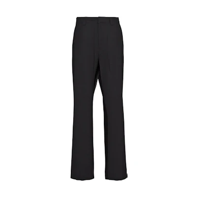 PRADA SS23 Solid Logo Straight-Leg Casual Pants Men Black SPH255-11A6-F0002-S-231