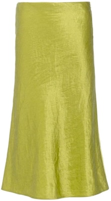 Falda Midi Sólida de Satén Verde Helecho PRADA SS23. P133V-12TI-F0613-S-231 Order Falda Midi Sólida de Satén Verde Helecho PRADA SS23. P133V-12TI-F0613-S-231