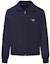 Order PRADA SS23 Solid Triangle Logo Zip-Up Jacket for Men in Navy Blue. SGC180-11QL-F0008