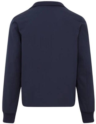 PRADA SS23 Solid Triangle Logo Zip-Up Jacket for Men in Navy Blue. SGC180-11QL-F0008 Lookbook PRADA SS23 Solid Triangle Logo Zip-Up Jacket for Men in Navy Blue. SGC180-11QL-F0008