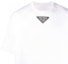 Details for PRADA SS23 Triangle Logo Patch Casual Short Sleeve T-Shirt White (). UJN838-12H4-F0009