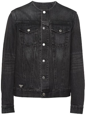 PRADA SS23 Washed Casual Denim Jacket Black GEB229-12K8-F0557-S-231 Buy PRADA SS23 Washed Casual Denim Jacket Black GEB229-12K8-F0557-S-231