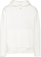 Prada SS23 White Solid Pocket Pullover Hoodie UJL84A-11OQ-F0009-S-231 Prada SS23 White Solid Pocket Pullover Hoodie UJL84A-11OQ-F0009-S-231