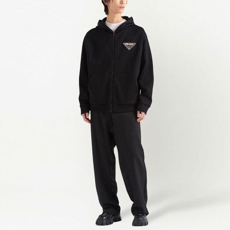 Lookbook Prada SS23 Zipper Hooded Jacket with Logo Patch UJL75A-S231-12H7-F0002