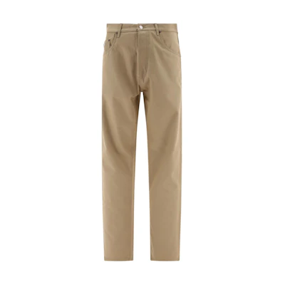 PRADA SS24 Beige Straight-Leg Casual Mid-Waist Button Pants. GEP374-14PF-F0BAM-S-VMO