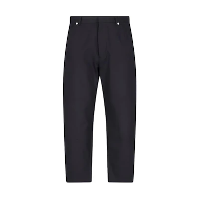 PRADA SS24 Black Casual Pants with Solid Color and Logo Zip Details SPH313-11BZ-F0002-S-232