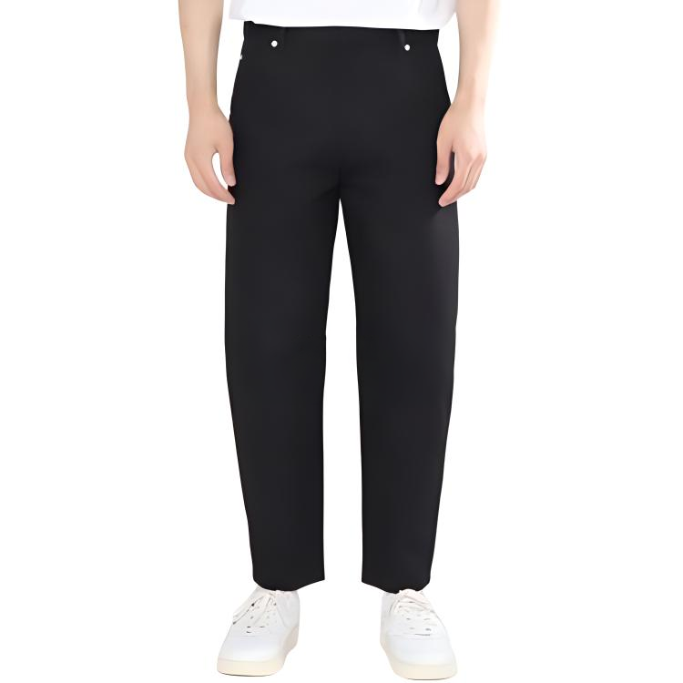 Purchase PRADA SS24  Black Casual Pants with Solid Color and Logo Zip Details SPH313-11BZ-F0002-S-232