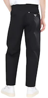 Sizing プラダ SS24 ブラックカジュアルパンツ 無地 ロゴジップディテール付き SPH313-11BZ-F0002-S-232
