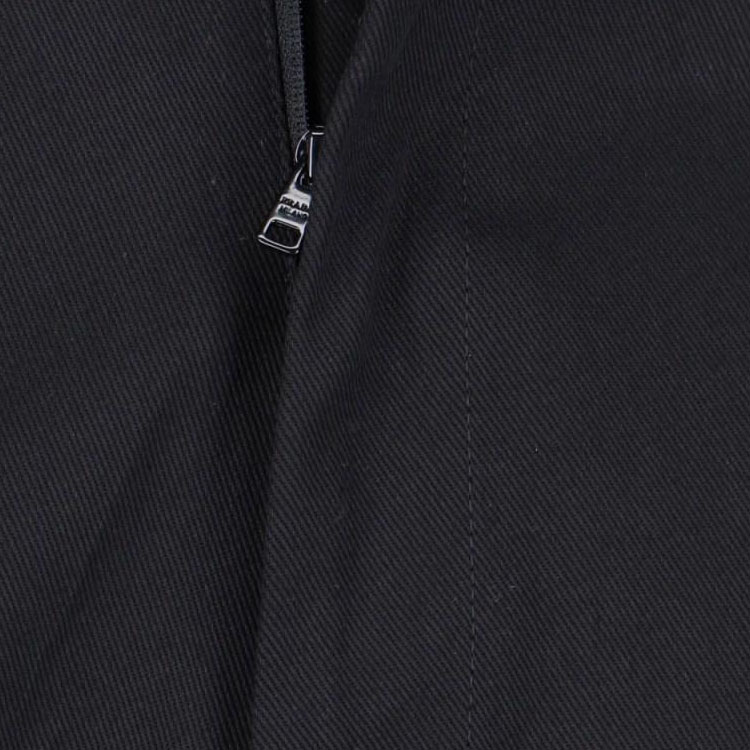 Cheap PRADA SS24  Black Casual Pants with Solid Color and Logo Zip Details SPH313-11BZ-F0002-S-232