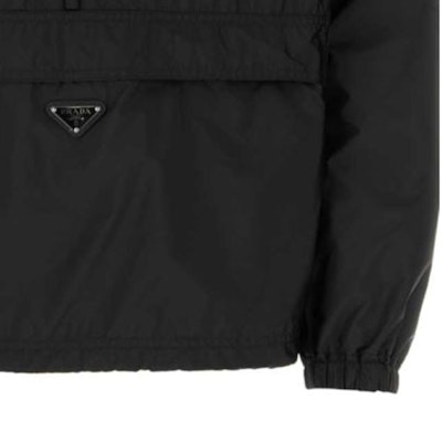 프라다 SS24 블랙 로고 하프집 긴팔 재킷. SGC534-1WQ9-F0002-S-OOO Cheap 프라다 SS24 블랙 로고 하프집 긴팔 재킷. SGC534-1WQ9-F0002-S-OOO