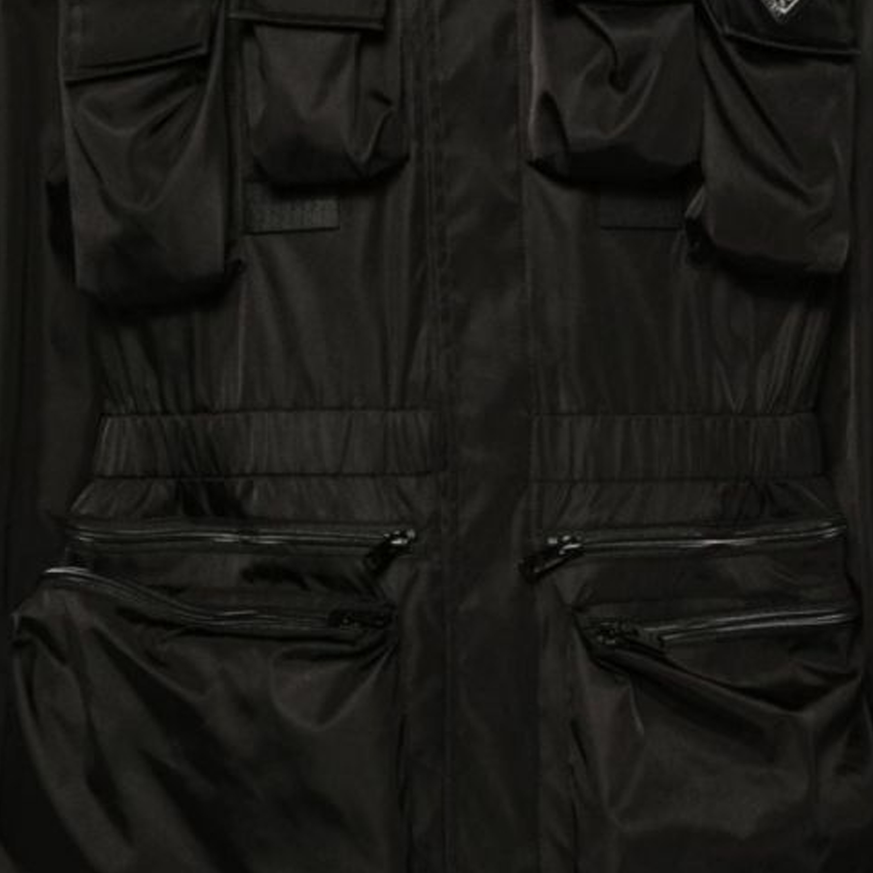 Details for PRADA SS24 黑色長袖外套附標誌口袋設計。 SGC553-1WQ8-F0002-S-OOO