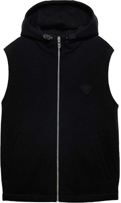 PRADA SS24 黑色素色連帽拉鍊背心 SGC687-1Y5V--S-OOO Buy PRADA SS24 黑色素色連帽拉鍊背心 SGC687-1Y5V--S-OOO