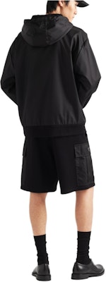 PRADA SS24 Jaket Hoodie Oversized Hitam Logo Patch. UJL41B-11JE-F0806-S-OOO Purchase PRADA SS24 Jaket Hoodie Oversized Hitam Logo Patch. UJL41B-11JE-F0806-S-OOO