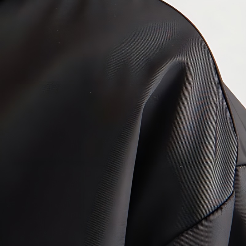 Details for PRADA SS24 Jaket Hoodie Oversized Hitam Logo Patch. UJL41B-11JE-F0806-S-OOO