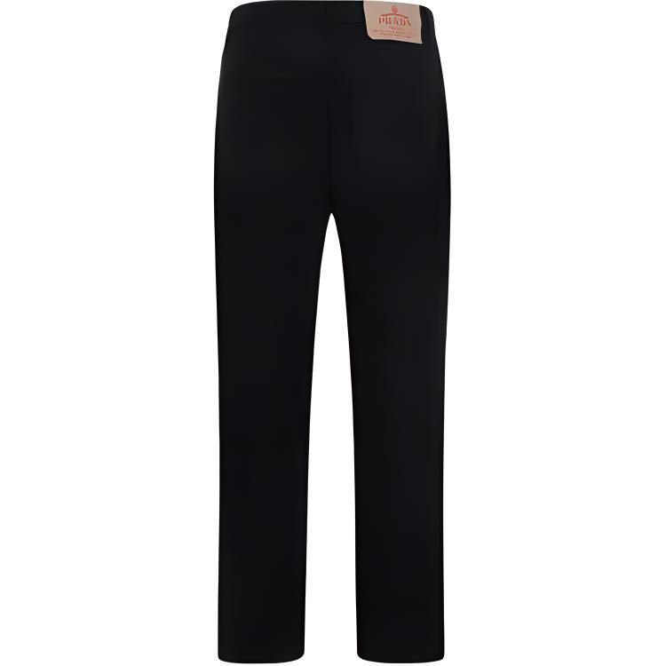 Lookbook PRADA SS24  Black Straight-Leg Jeans with Pocket and Button Design. GEP371-1ZFB-F0557