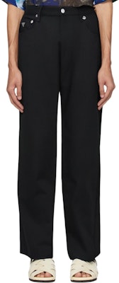 PRADA SS24 Black Straight-Leg Jeans with Pocket and Button Design. GEP371-1ZFB-F0557 Shop PRADA SS24 Black Straight-Leg Jeans with Pocket and Button Design. GEP371-1ZFB-F0557