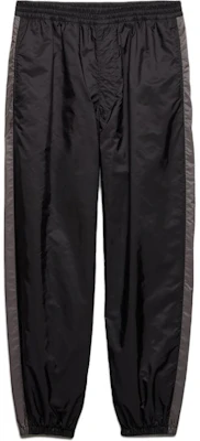プラダ SS24 ブラック ストライプ パッチワーク リラックスフィット ジョガーパンツ. SPH442-1WQ9-F0N5A-S-OOO Order プラダ SS24 ブラック ストライプ パッチワーク リラックスフィット ジョガーパンツ. SPH442-1WQ9-F0N5A-S-OOO