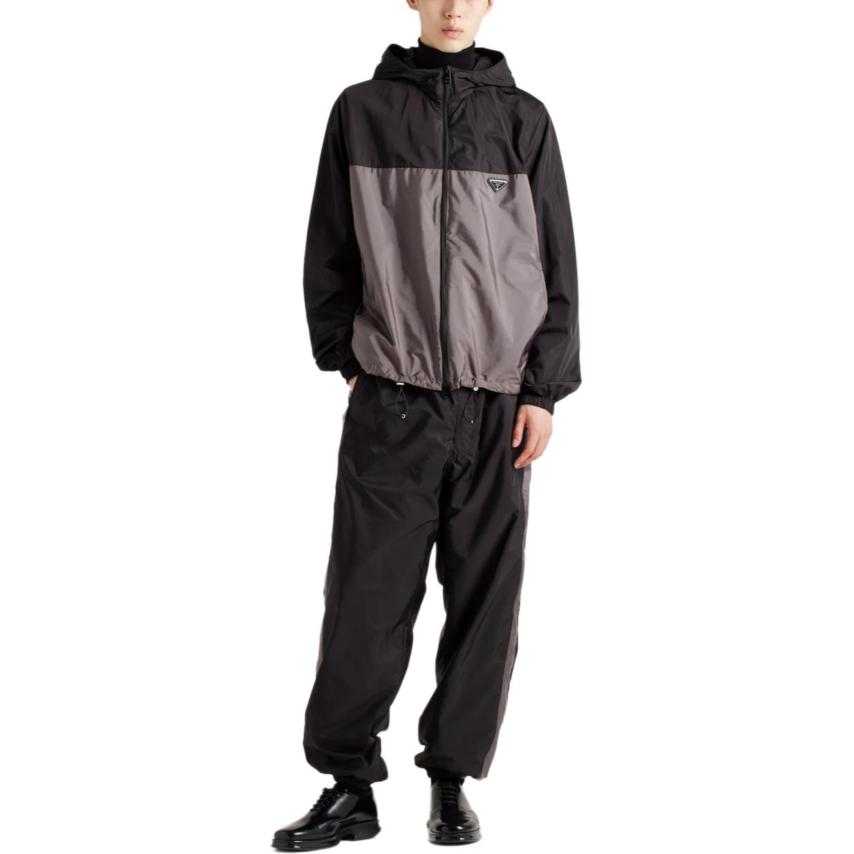 PRADA SS24  Black Striped Patchwork Relaxed Fit Jogger Pants. SPH442-1WQ9-F0N5A-S-OOO 圖 3