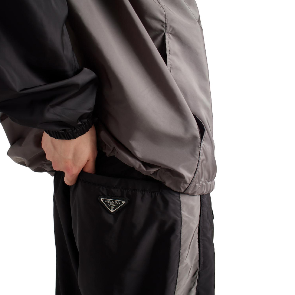 PRADA SS24  Black Striped Patchwork Relaxed Fit Jogger Pants. SPH442-1WQ9-F0N5A-S-OOO 圖 6