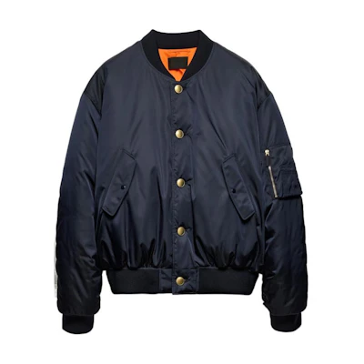PRADA SS24 Blue Single-Breasted Baseball Collar Cotton Jacket. SGC674-1WQ8-F0SVF-S-OOO