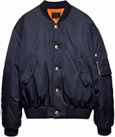 Order PRADA SS24 藍色單排扣棒球領棉質外套 SGC674-1WQ8-F0SVF-S-OOO