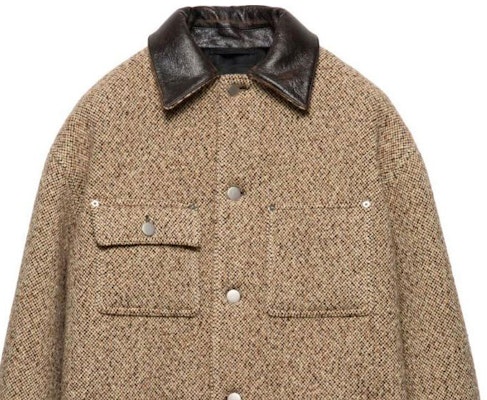 PRADA SS24 棕色皮革飾邊標誌長袖夾克 SGC675-15J3-F0040-S-OOO Sizing PRADA SS24 棕色皮革飾邊標誌長袖夾克 SGC675-15J3-F0040-S-OOO