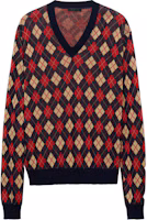 PRADA SS24 Diamond Knit V-Neck Sweater - Multiple Colors UMB842-15DD-F0008-S-OOO PRADA SS24 Diamond Knit V-Neck Sweater - Multiple Colors UMB842-15DD-F0008-S-OOO