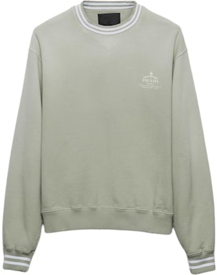 PRADA SS24 Baju Sweatshirt Logo Hijau Jalur Crewneck. UJL69B-15CA-F0AQI-S-OOO Buy PRADA SS24 Baju Sweatshirt Logo Hijau Jalur Crewneck. UJL69B-15CA-F0AQI-S-OOO