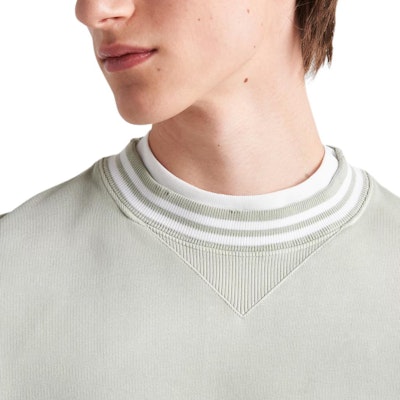 PRADA SS24 Baju Sweatshirt Logo Hijau Jalur Crewneck. UJL69B-15CA-F0AQI-S-OOO Details for PRADA SS24 Baju Sweatshirt Logo Hijau Jalur Crewneck. UJL69B-15CA-F0AQI-S-OOO