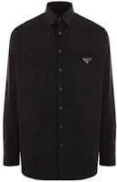 PRADA SS24 Logo Cotton Long Sleeve Single-Breasted Shirt UCN549-1XV2-F0002-S-OOO PRADA SS24 Logo Cotton Long Sleeve Single-Breasted Shirt UCN549-1XV2-F0002-S-OOO