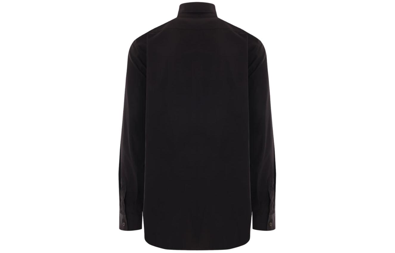 Lookbook PRADA SS24 標誌棉質長袖單排扣襯衫 UCN549-1XV2-F0002-S-OOO