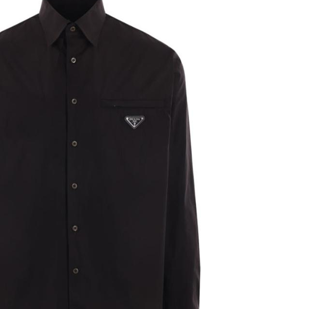 Details for PRADA SS24 標誌棉質長袖單排扣襯衫 UCN549-1XV2-F0002-S-OOO