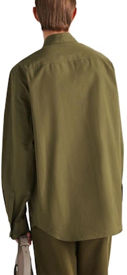 PRADA SS24 標誌棉質長袖單排扣襯衫 UCN549-1XV2-F0002-S-OOO 1